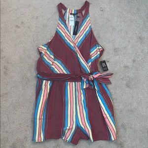 Striped Silky Soft Twill Utility Romper